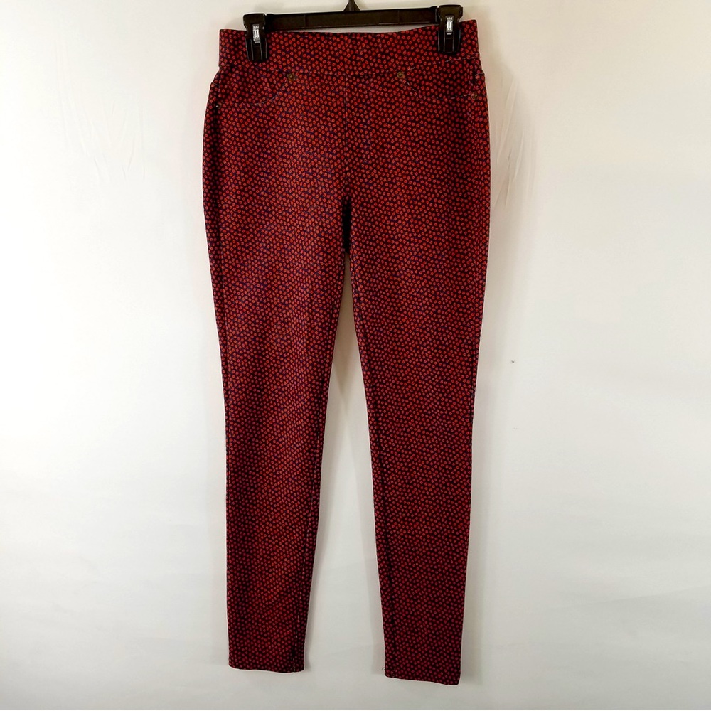 MICHAEL Michael Kors Red and Navy Skinny Pants Stretchy Small